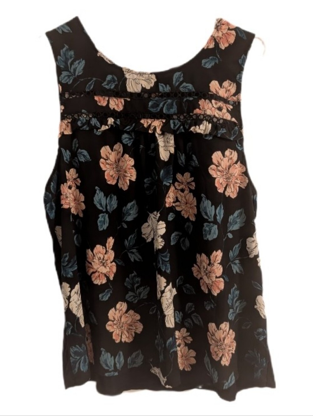 Merona Floral Sleeveless Blouse XXL